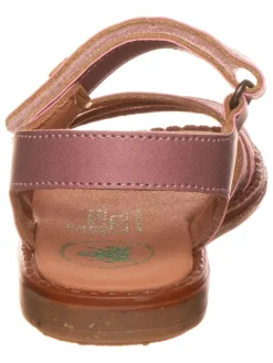 Leder-Sandalen in Lila