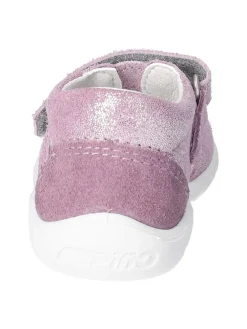 Leder-Sandalen in Lila