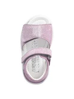 Leder-Sandalen in Lila