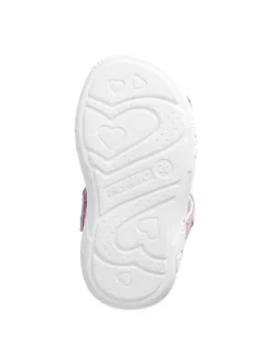 Leder-Sandalen in Lila