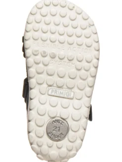 Leder-Sandalen in Navy