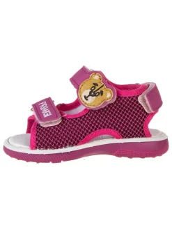 Leder-Sandalen in Pflaume