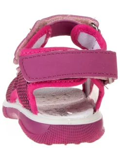 Leder-Sandalen in Pflaume