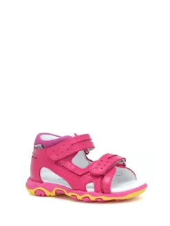 Leder-Sandalen in Pink