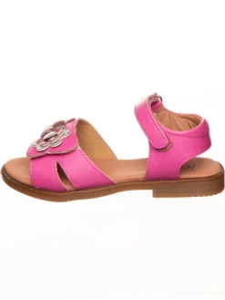 Leder-Sandalen in Pink