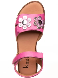 Leder-Sandalen in Pink