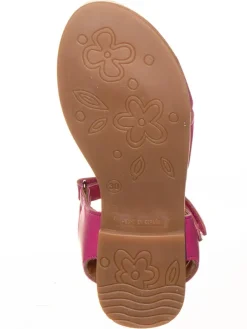 Leder-Sandalen in Pink