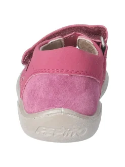 Leder-Sandalen in Pink