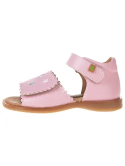 Leder-Sandalen in Rosa