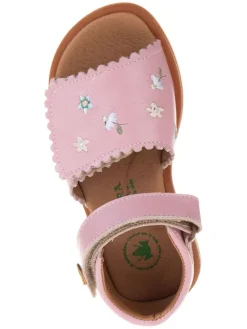 Leder-Sandalen in Rosa