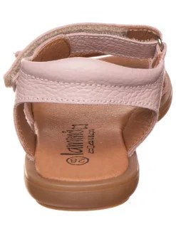 Leder-Sandalen in Rosa