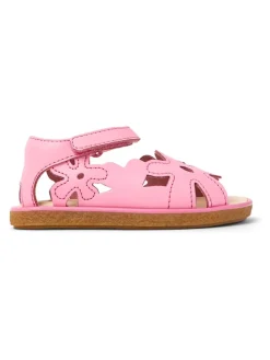 Leder-Sandalen in Rosa