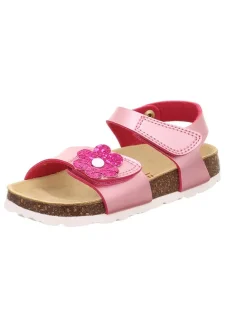 Leder-Sandalen in Rosa