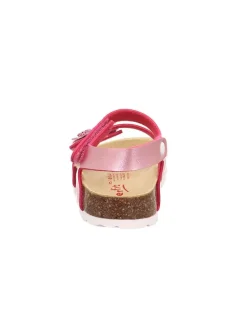 Leder-Sandalen in Rosa