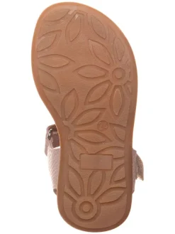 Leder-Sandalen in Rosa