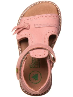 Leder-Sandalen in Rosa
