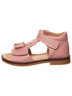 Leder-Sandalen in Rosa