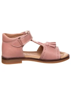 Leder-Sandalen in Rosa