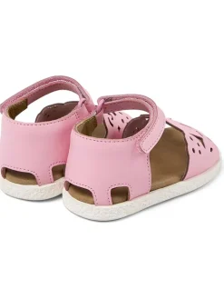 Leder-Sandalen in Rosa