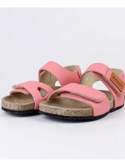 Leder-Sandalen in Rosa