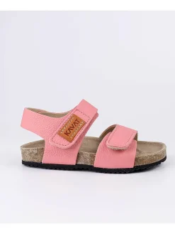 Leder-Sandalen in Rosa