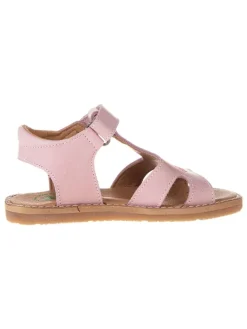 Leder-Sandalen in Rosa