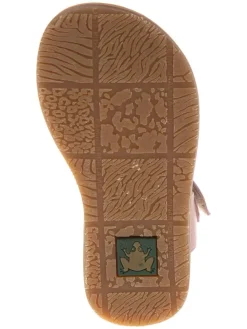 Leder-Sandalen in Rosa