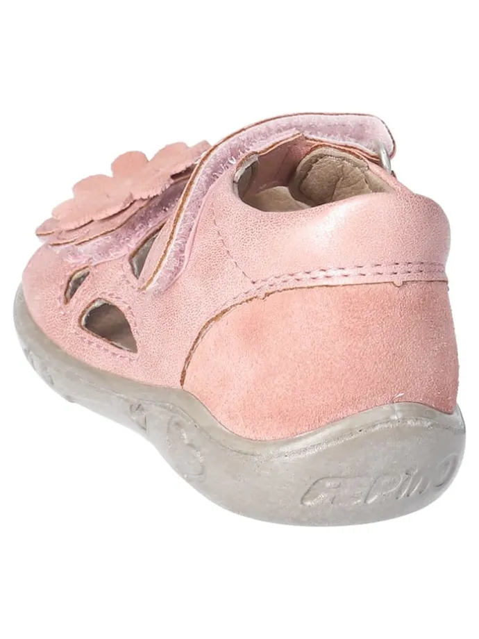 Leder-Sandalen in Rosa
