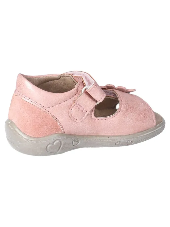Leder-Sandalen in Rosa