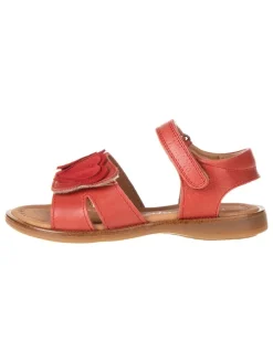 Leder-Sandalen in Rot