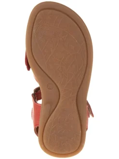 Leder-Sandalen in Rot