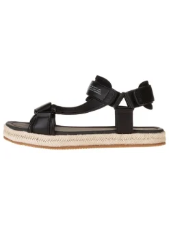 Leder-Sandalen in Schwarz