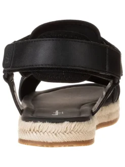 Leder-Sandalen in Schwarz
