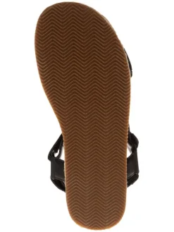 Leder-Sandalen in Schwarz