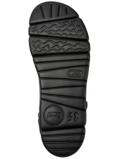 Leder-Sandalen in Schwarz