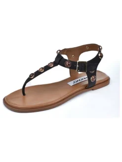 Leder-Sandalen in Schwarz