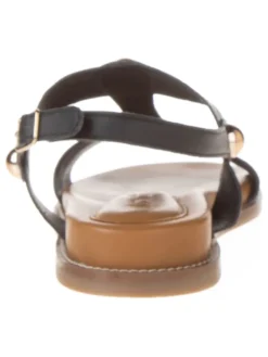 Leder-Sandalen in Schwarz