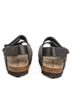 Leder-Sandalen in Schwarz