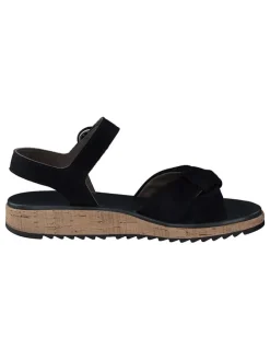 Leder-Sandalen in Schwarz