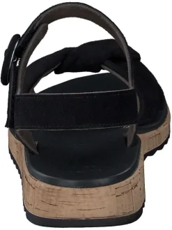 Leder-Sandalen in Schwarz