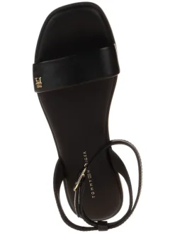 Leder-Sandalen in Schwarz