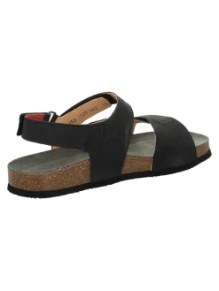 Leder-Sandalen in Schwarz