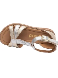 Leder-Sandalen in Silber/ Gold