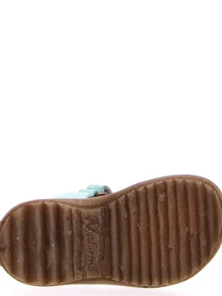 Leder-Sandalen in Türkis