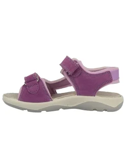 Leder-Sandalen in Violett