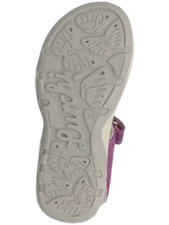 Leder-Sandalen in Violett