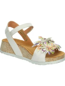 Leder-Sandalen in Weiß