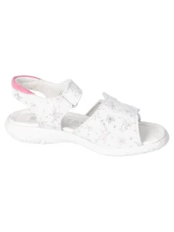 Leder-Sandalen in Weiß