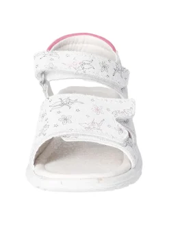 Leder-Sandalen in Weiß