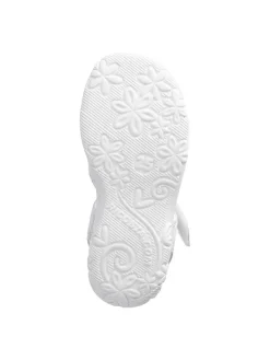 Leder-Sandalen in Weiß